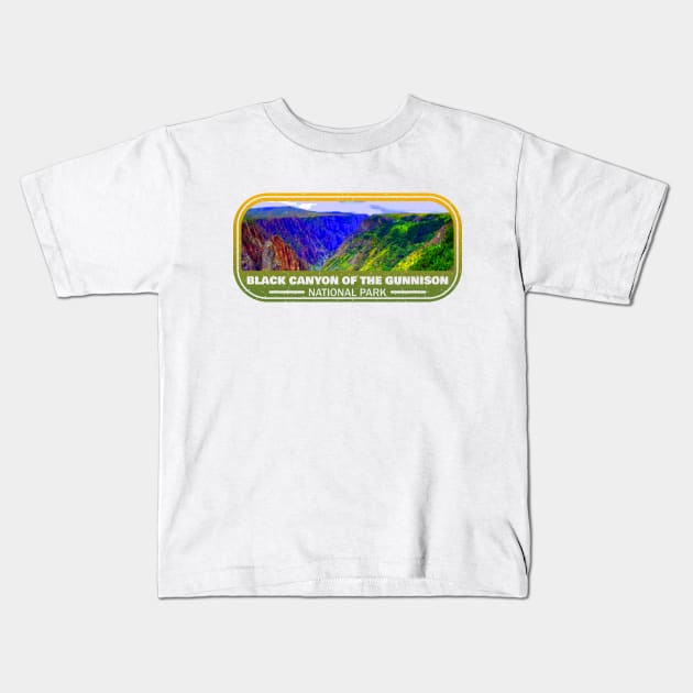 Black Canyon of the Gunnison National Park, America Kids T-Shirt by Jahmar Anderson